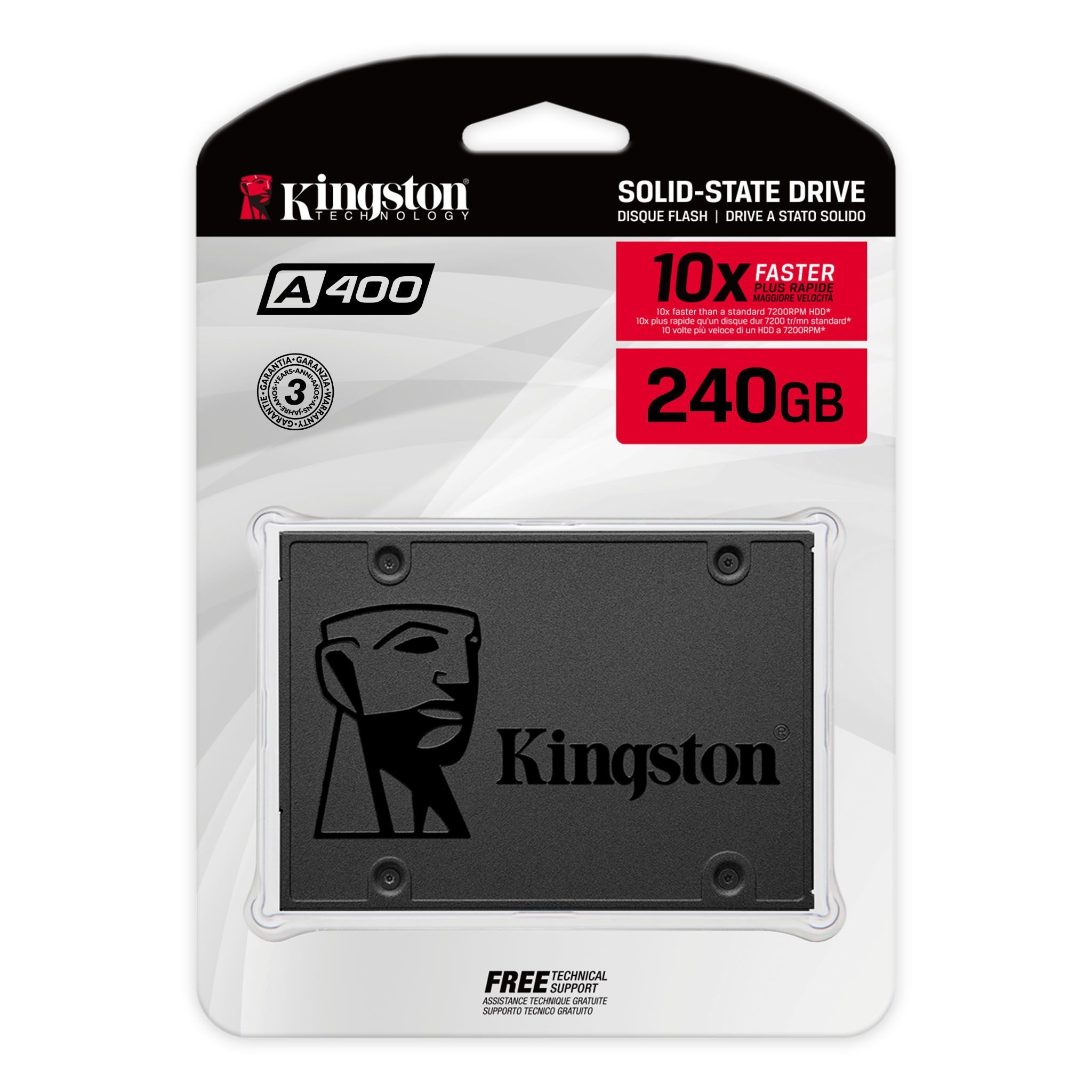 Kingston240ГБВнутреннийSSD-дискA4002.5"SATA36.0Гбит/с(SA400S37/240G)