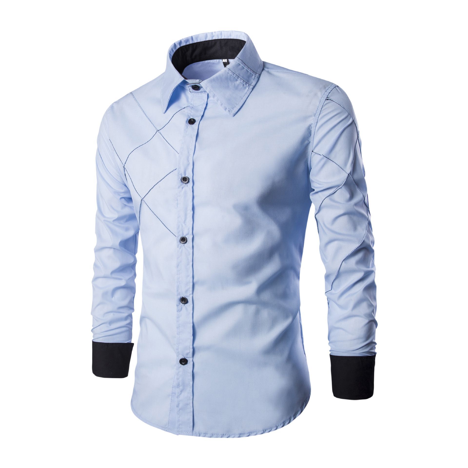 Рубашка мужская Slim Fit camisa masculina