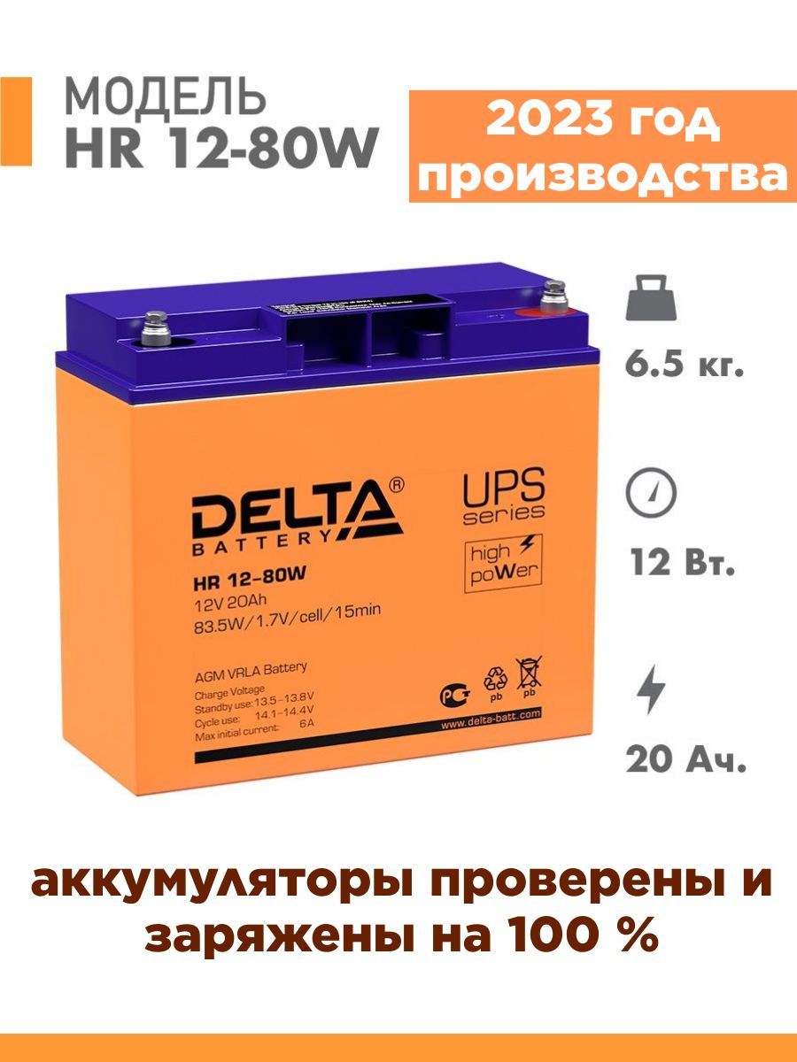 Delta hr 12 24w. Аккумуляторная батарея Delta HR 12-80w. Аккумулятор Delta hr12-200 l. Delta HR 12-80w (12в/20 а·ч). Delta hr12-80w (12в/20ач).