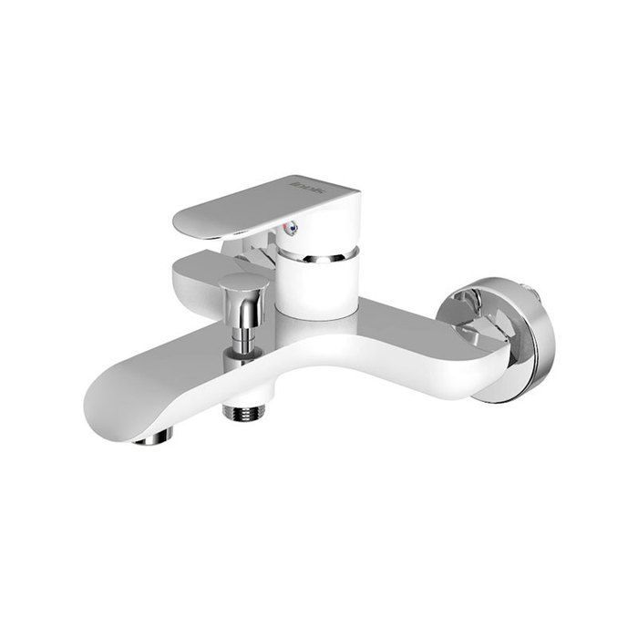 Фото товара на маркетплейсе ozon Смеситель для ванны IDDIS, белый/хром, латунь, Calipso, CALSB00i02WA