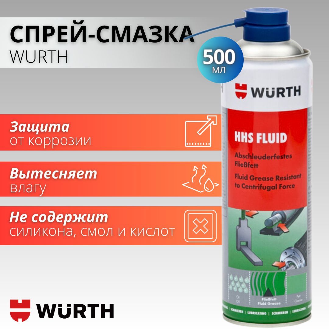 Wurth Смазка Грязеотталкивающая, 500 мл