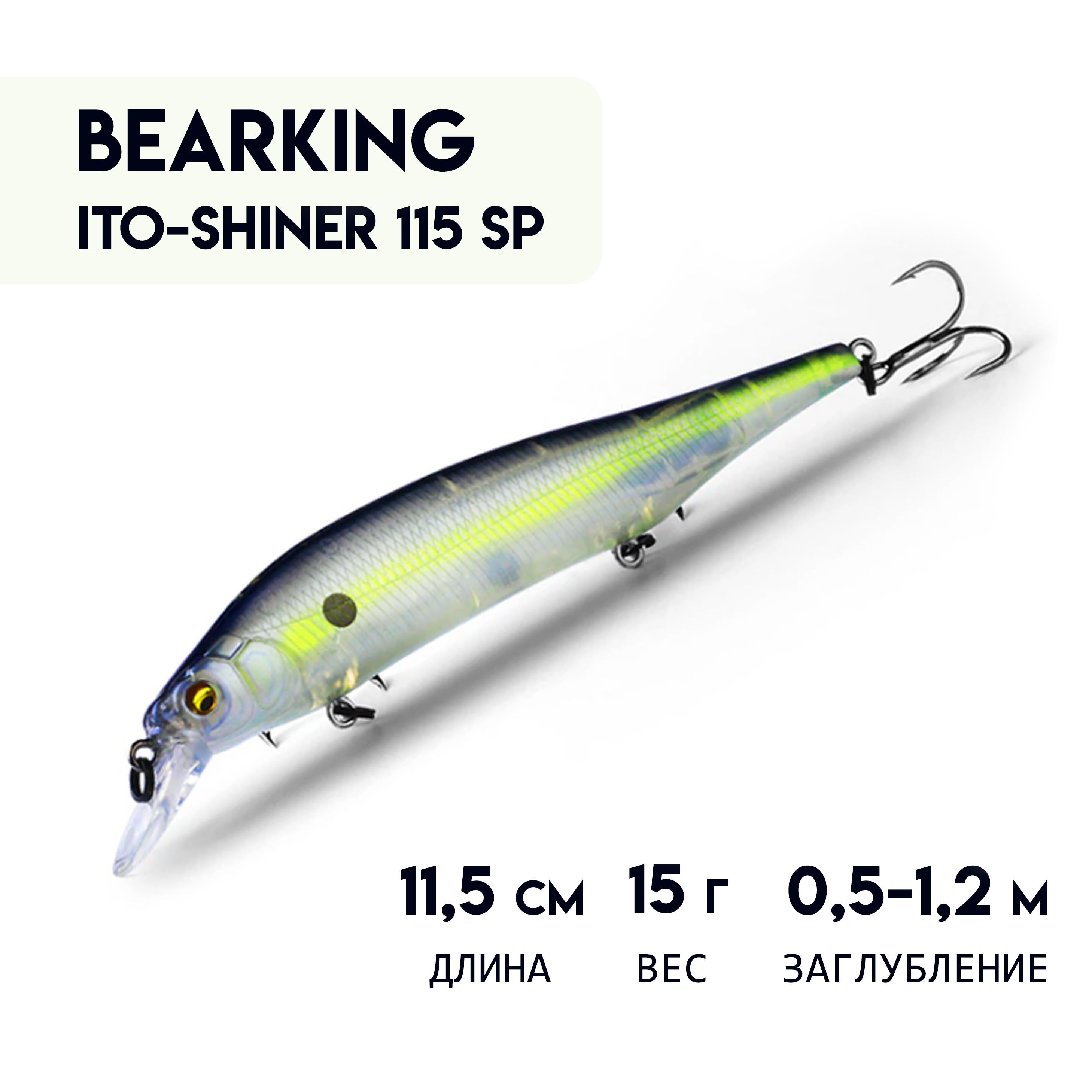 Воблер Минноу (Minnow) bearking ITO, 0.5-1.2 м купить по выгодной цене в  интернет-магазине OZON (949148298)