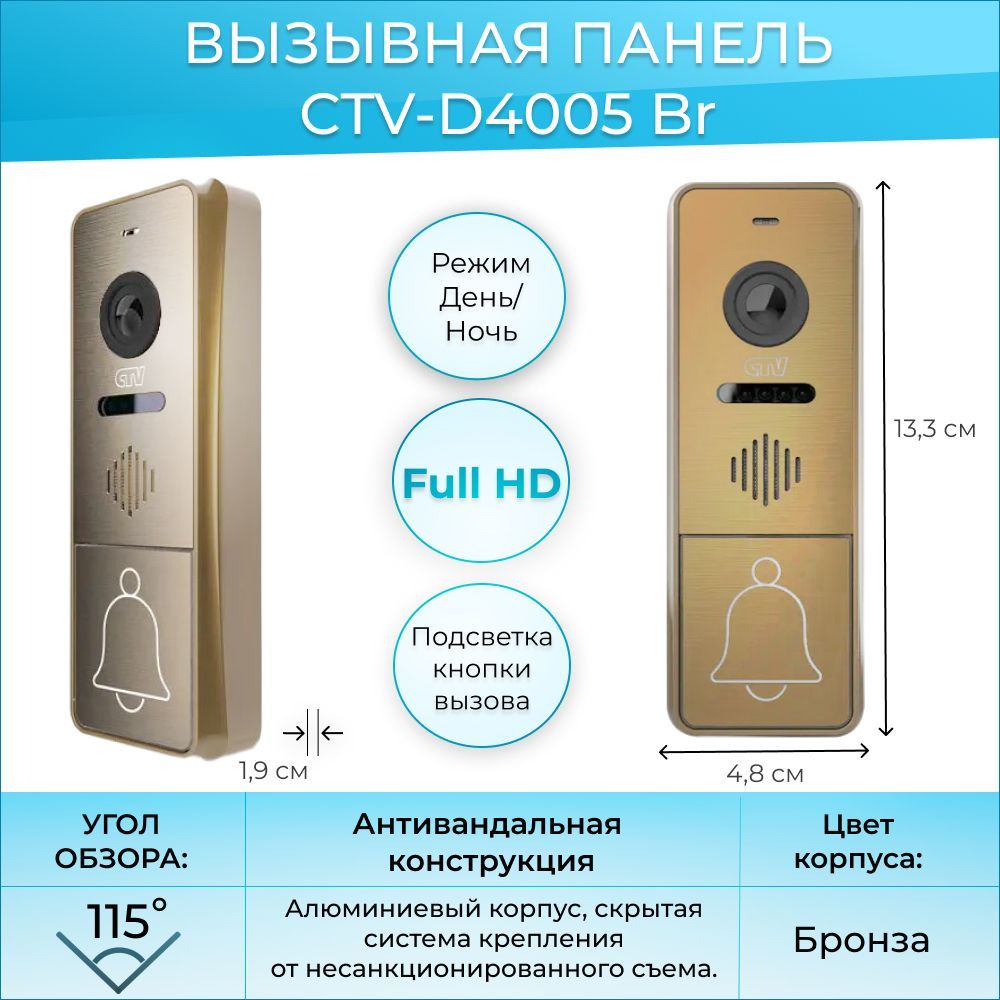 Вызывная панель ctv d4002em схема подключения