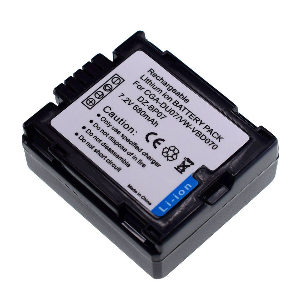 АккумулятордлявидеокамерыПанасоникCGA-DU06,CGA-DU07,CGR-DU06,7.2V,680mAh,кодmb077167