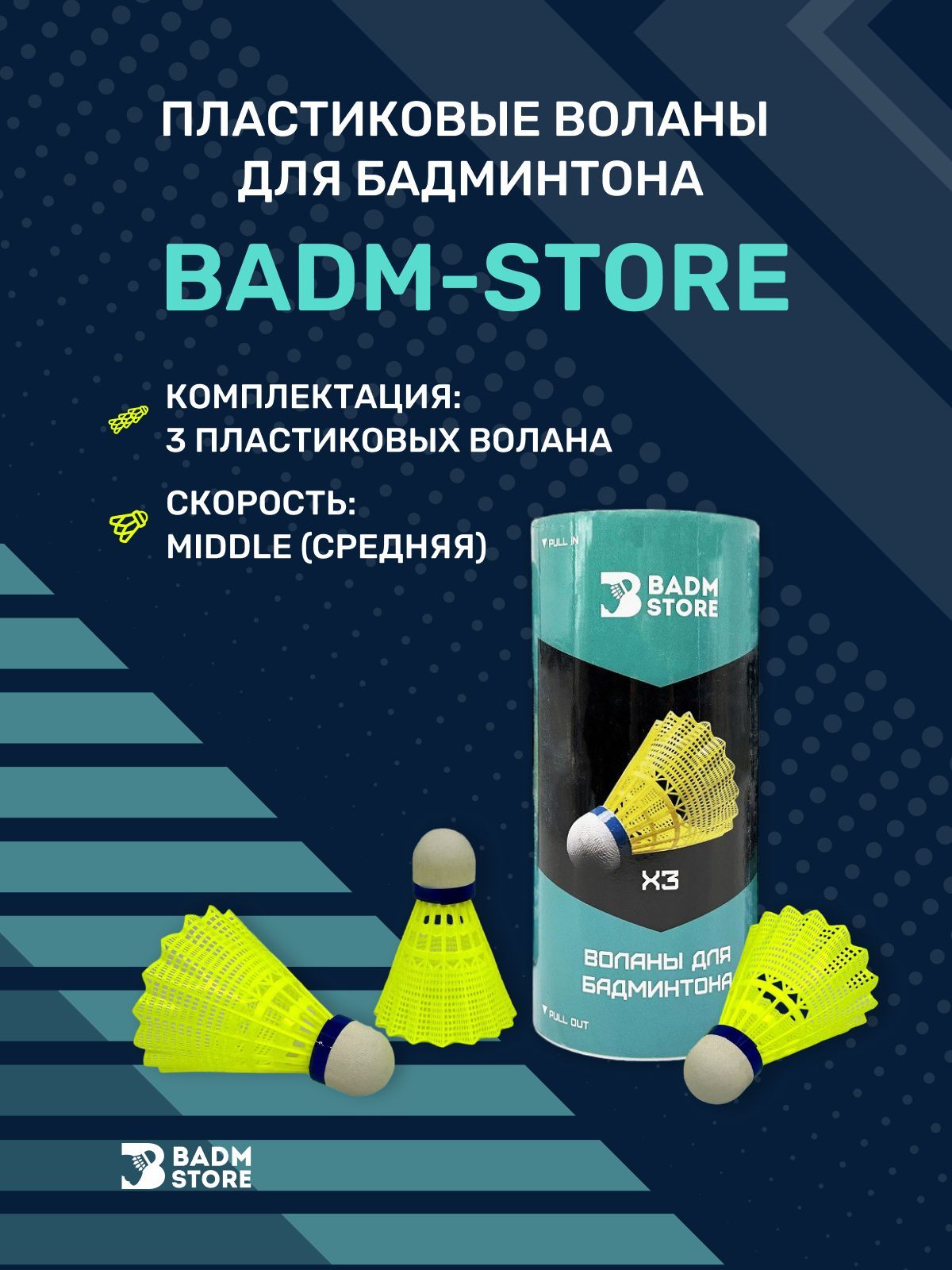 Воланы для бадминтона Badm-Store - купить с доставкой по выгодным ценам в  интернет-магазине OZON (957502363)