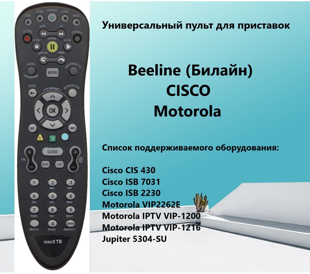 Пульт ДУ HUAYU Beeline (Билайн), CISCO и Motorola - купить по выгодной цене  в интернет-магазине OZON (980857246)