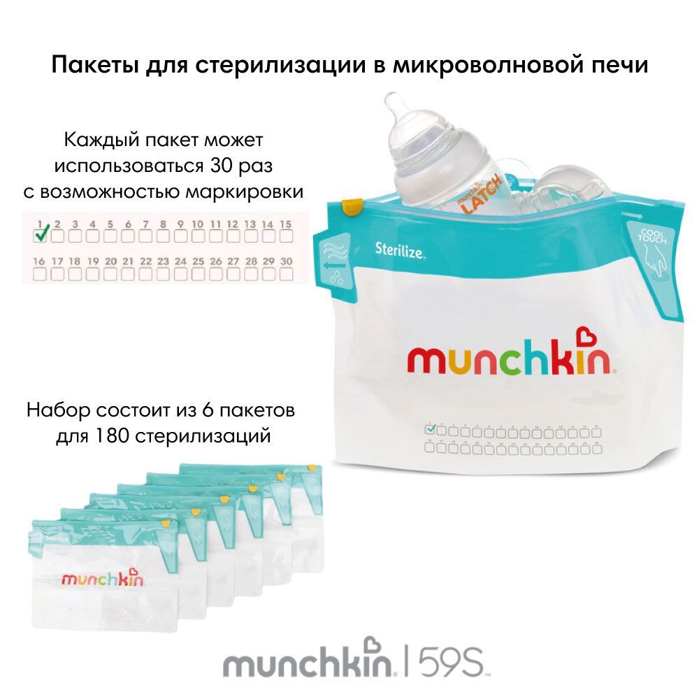 Munchkin latch 2024 sterilizer bags