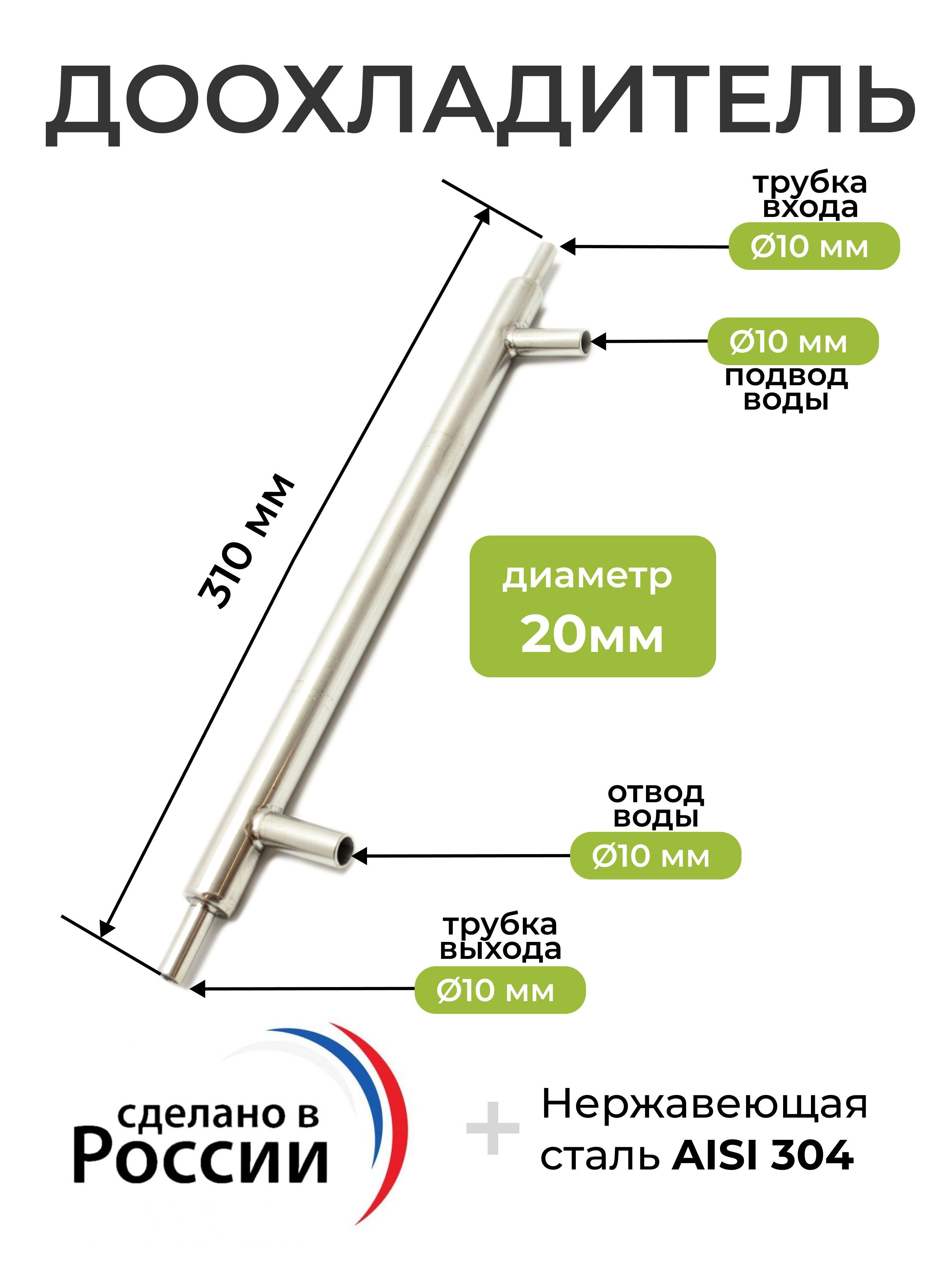 Доохладитель(вход10мм,выход10мм,вода10мм)