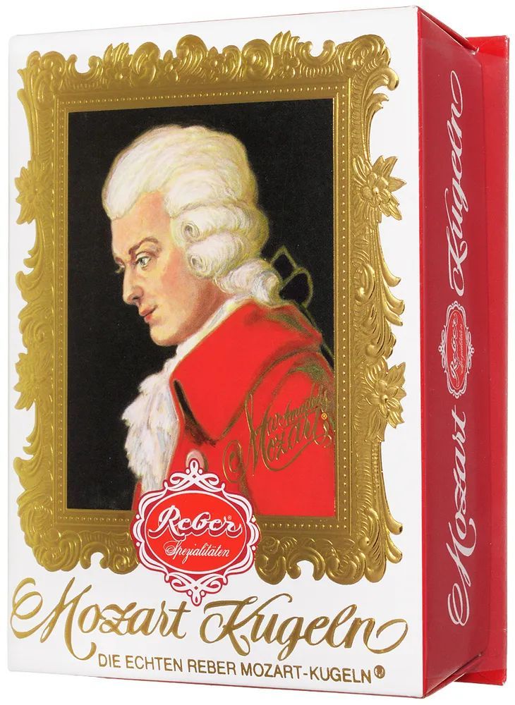 Подарочный набор конфет Reber Mozart из горького и молочного шоколада, 120г