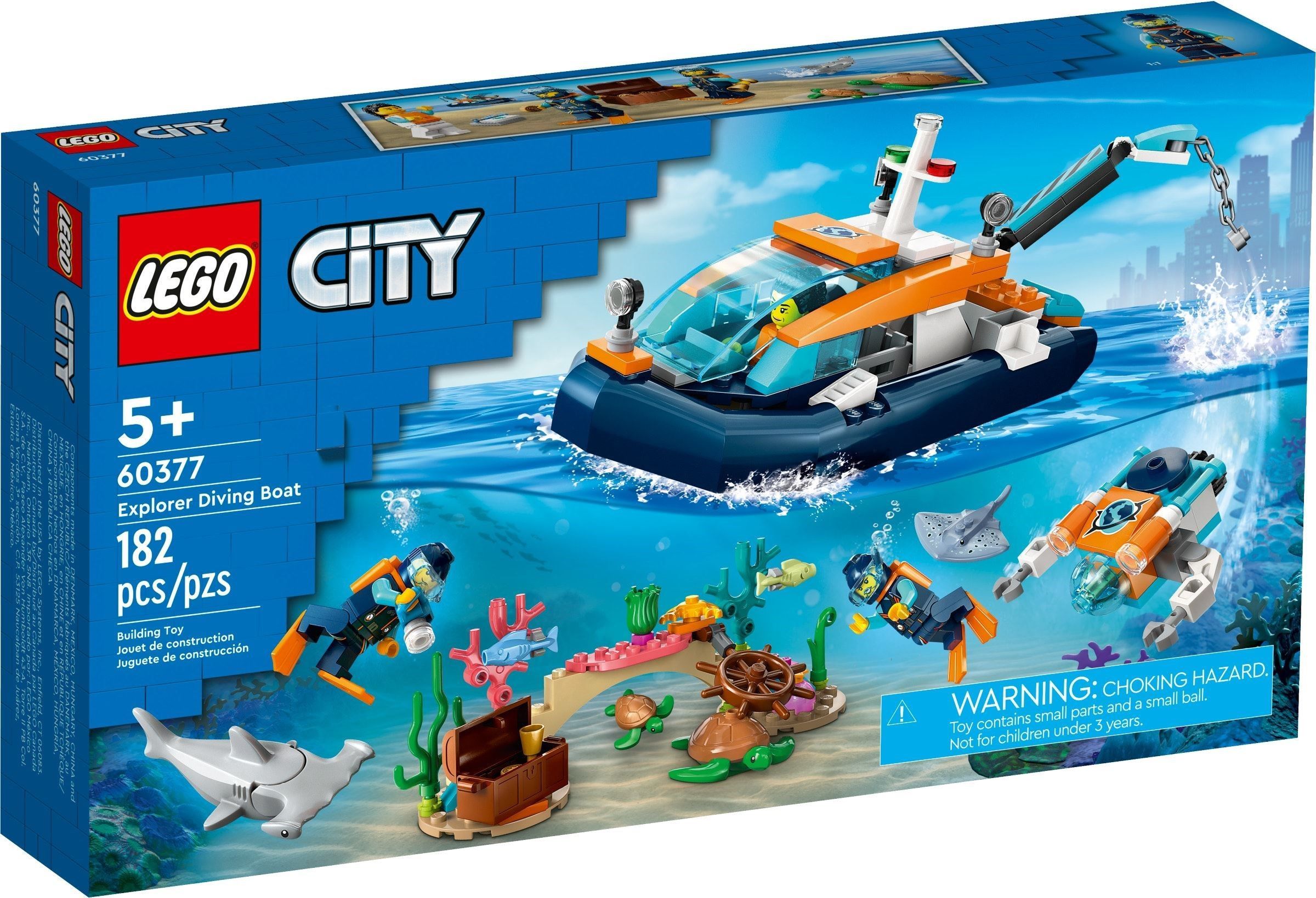 Конструктор LEGO City 60377 Исследовательская водолазная лодка - купить с  доставкой по выгодным ценам в интернет-магазине OZON (1196835152)