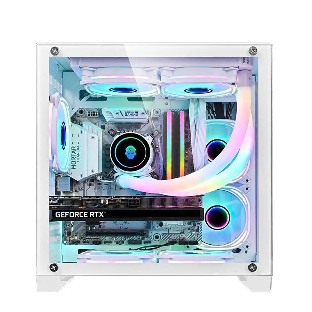 корпус 1stplayer steam punk sp7 white atx tg argb sp7 wh фото 80