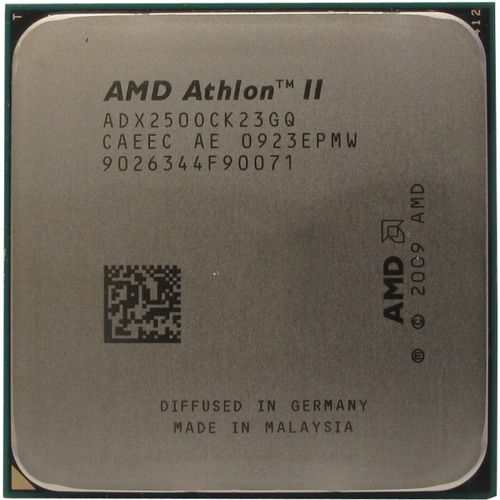 ПроцессорSocketAM2+AM3AM3+AMDAthlonIIX2250(2ядра/3000МГц/3,0ГГц/65Вт/65W)