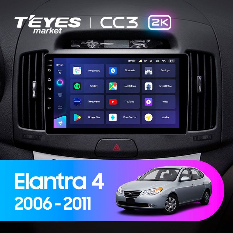 TEYESМагнитолаCC32K6Gb9.5"дляHyundaiElantra4HDВарианткомплектации:(F2)2006-2012Варианткомплектации:(F2)