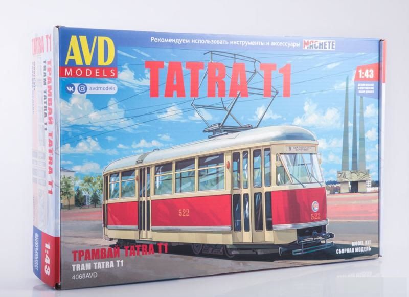 4068 AVD Models Трамвай TATRA T1 (1:43)