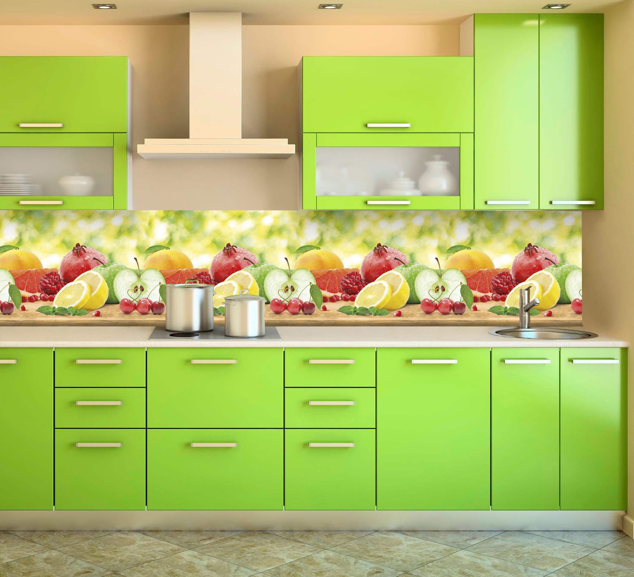 Панель кухонная ПВХ фрукты 600х2000
