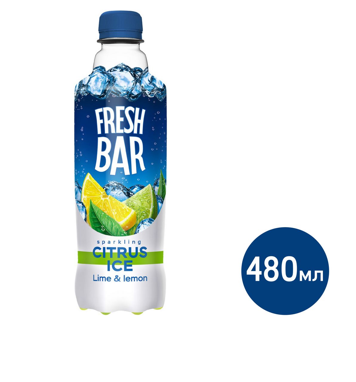 Напиток газированный Fresh Bar Лайм-лимон, 480мл