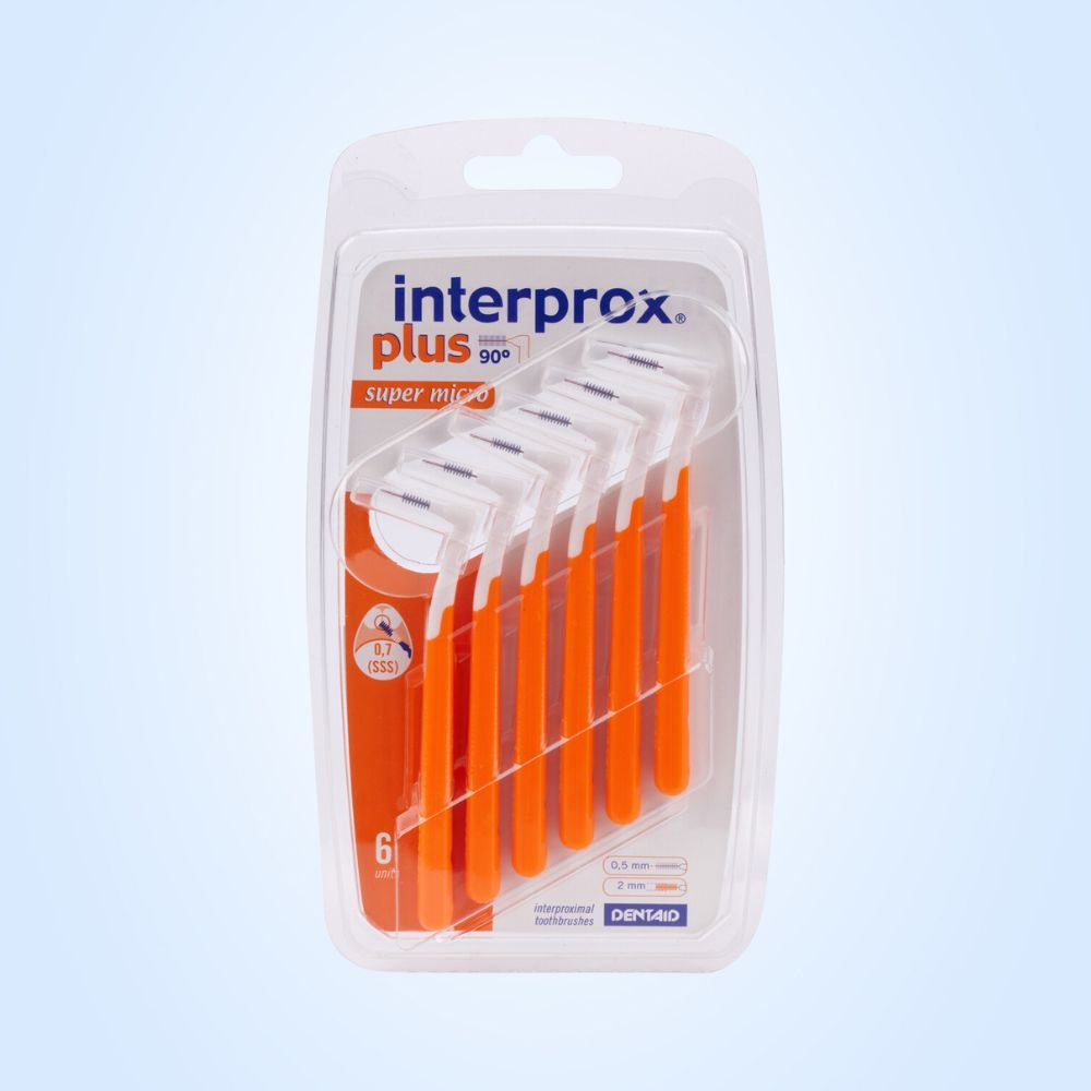 Межзубные ершики Interprox Plus Жесткая ручка super micro 0,7 мм, 6 шт