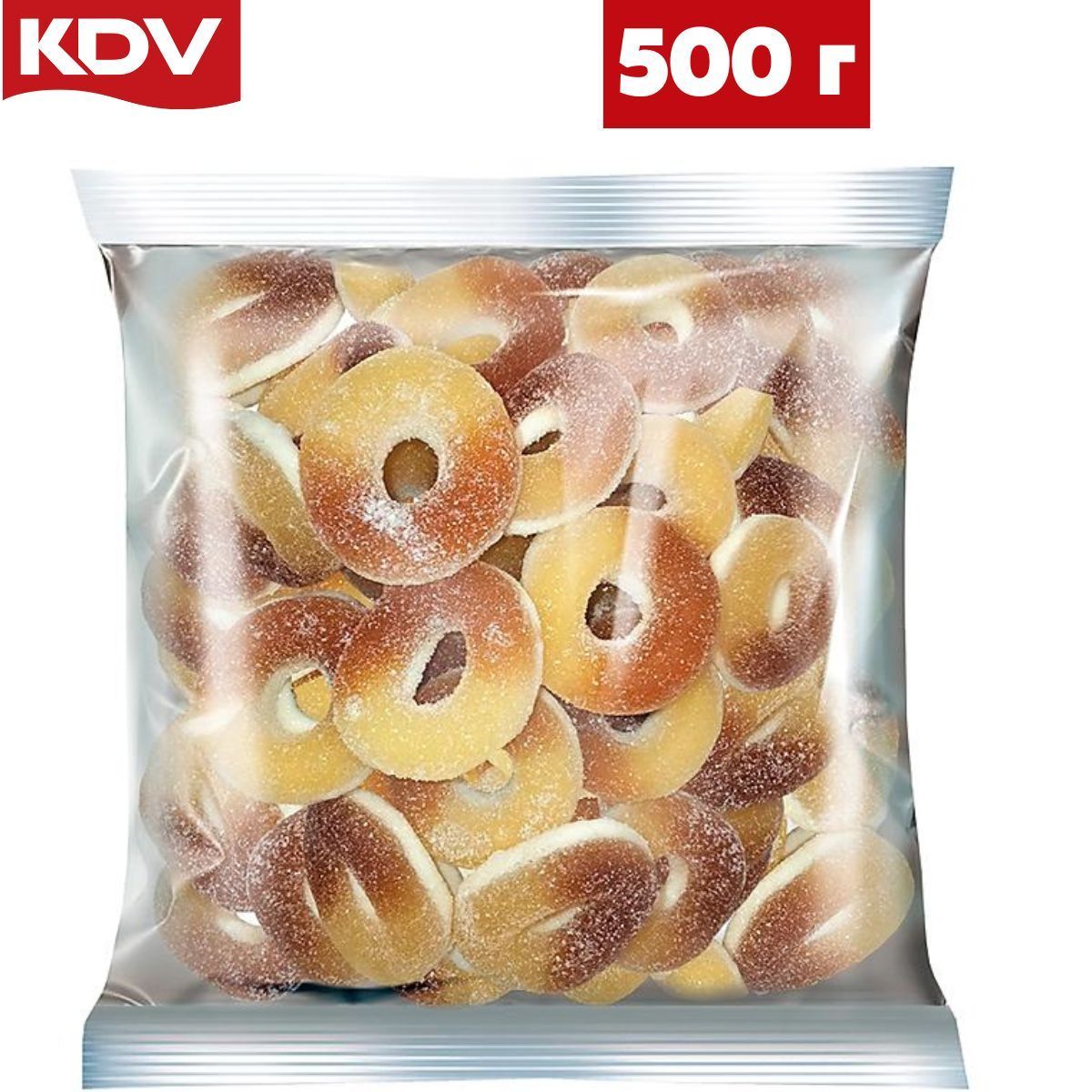 Жевательный мармелад КДВ КрутФрут в виде колечек со вкусом колы 0,5 кг /  Яшкино