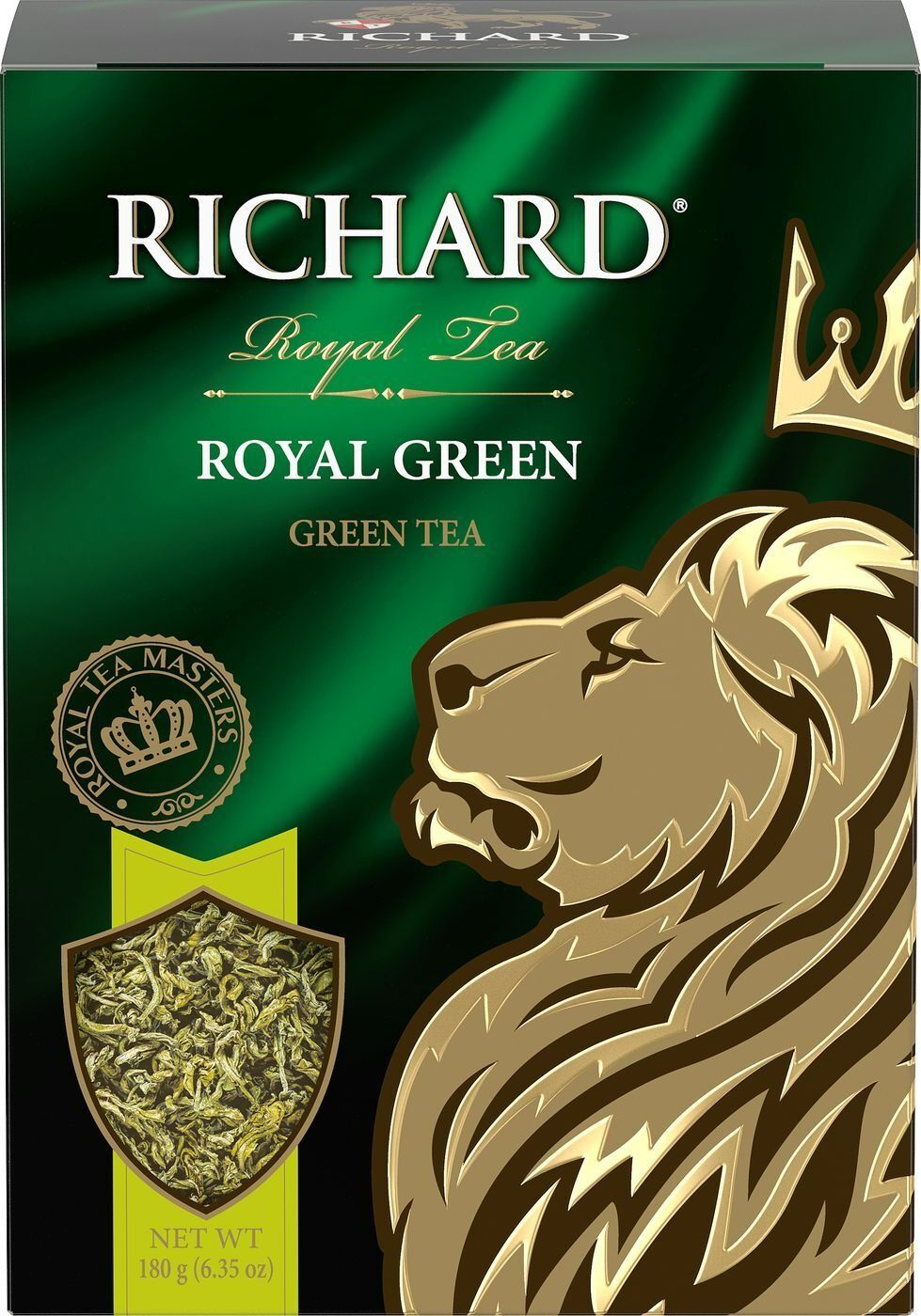 Royal green отзывы. Richard Royal Green. Richard чай зеленый листовой.