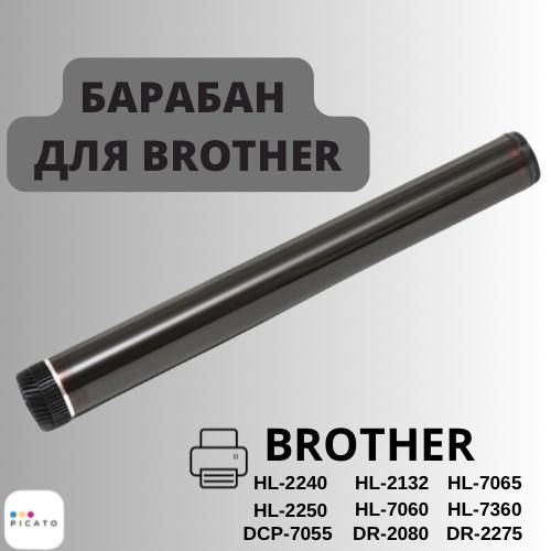 Барабан / Фотовал для картриджа Brother HL-2240, 2130, 2250, 2132, 7060,7065, 7360, DCP-7055 DR2080/DR2275 Golden Green