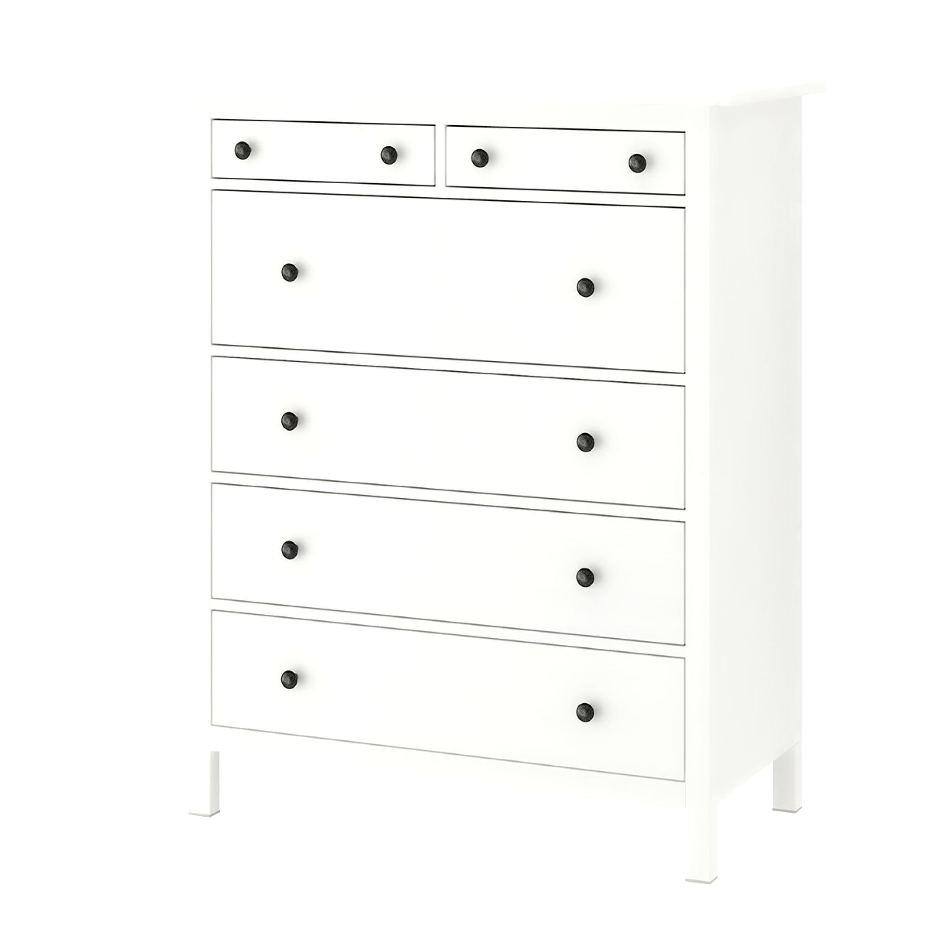 Hemnes ХЕМНЭС комод с 3 ящиками, белая морилка108x96 см