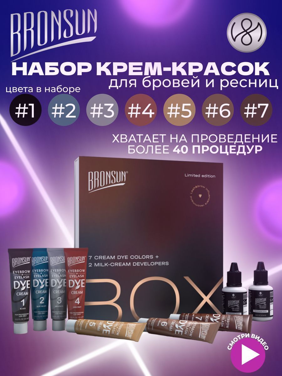 Innovator Cosmetics Набор крем-красок с оксидантом BRONSUN, лимитированная серия