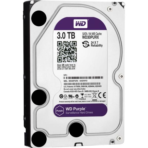 WesternDigital3ТБВнутреннийжесткийдискWD30PURX(WD30EJRX)