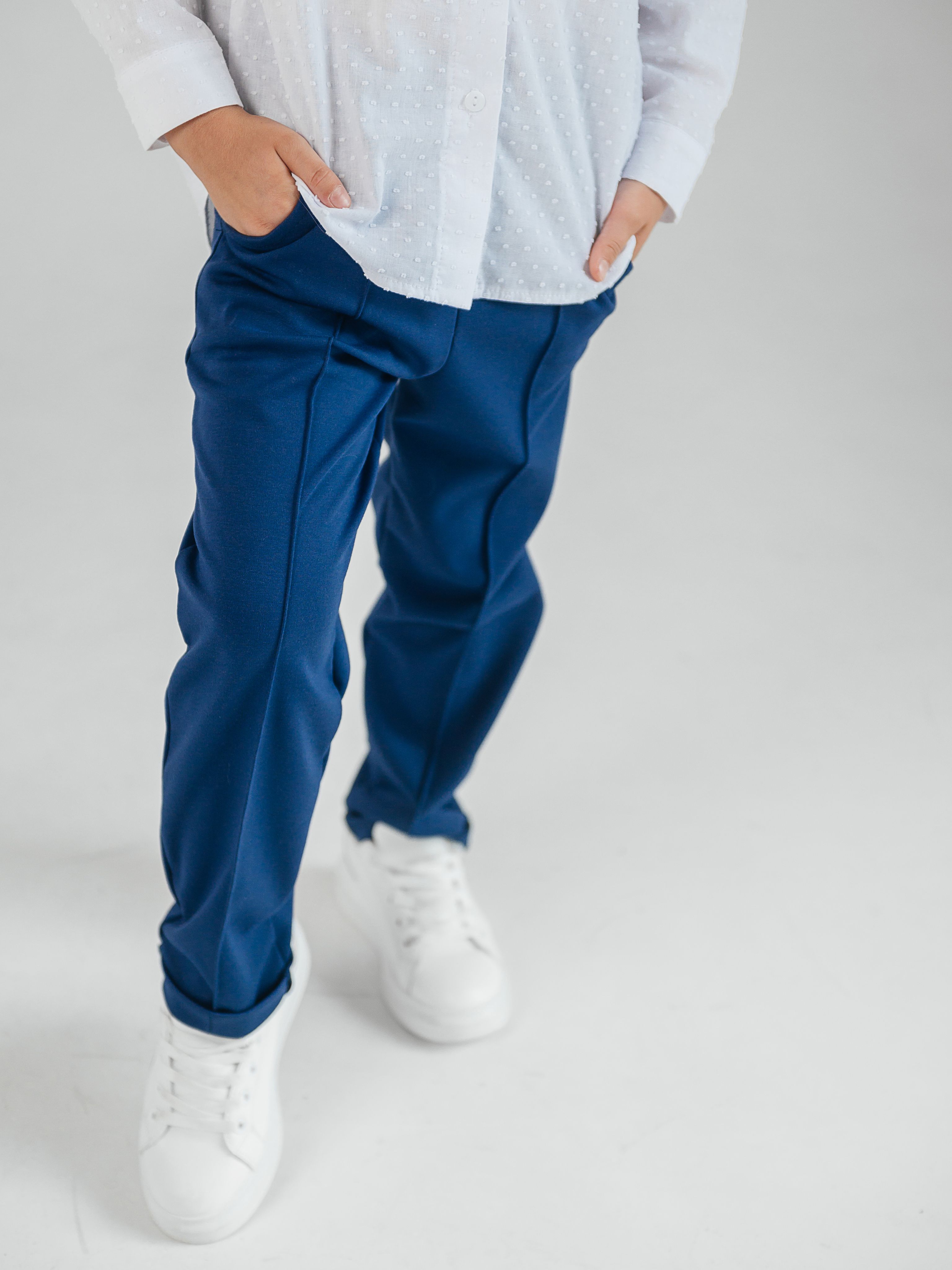 Школьные брюки на резинке для мальчика