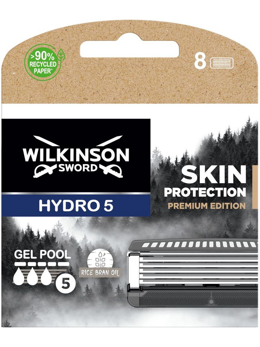 Wilkinson Sword Hydro5 Skin Protection Premium Edition Сменные кассеты для бритья, 8 шт.