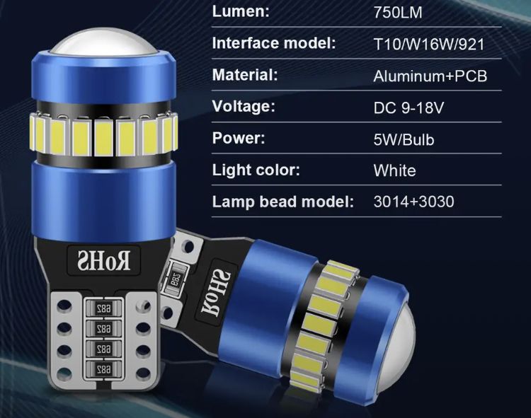 ЛампаавтомобильнаяW5W/T10,2шт.арт.T10berus