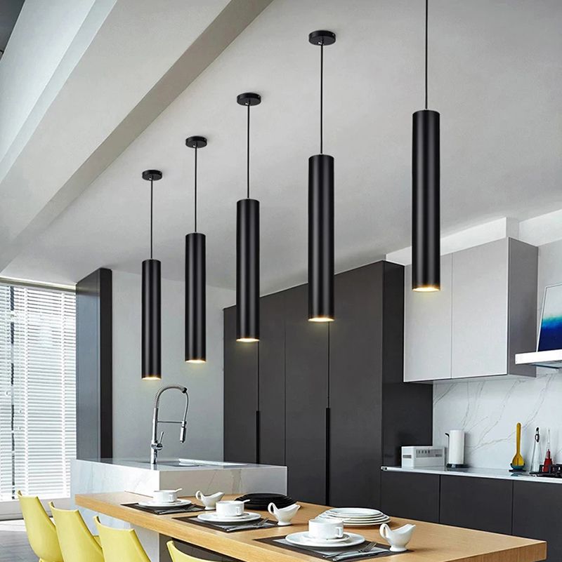 Светильник подвесной цилиндрический. Подвесной светильник Fluted cylinder led Pendant. Modern long Pendant Light 6х30cm. Подвесные светильники над барной стойкой. Подвесные светильники для кухни над столом.