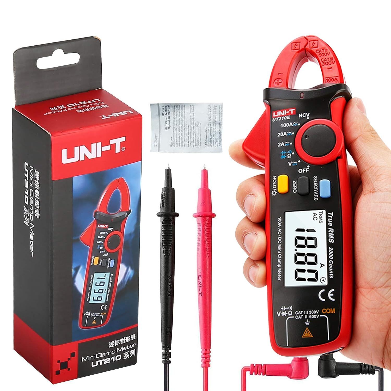 Клещи uni t ut210e. Uni-t ut210e. клещи токовые ut-210e uni-t 13-0009. тестер электрика клеш.