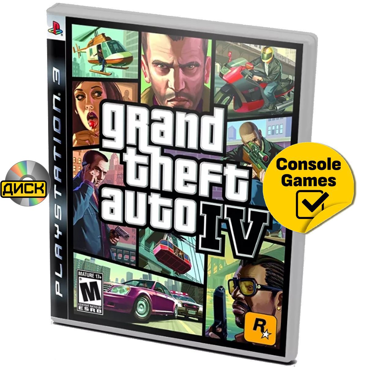 Игра PS3 Grand Theft Auto IV (GTA 4) (PlayStation 3, Английская версия)