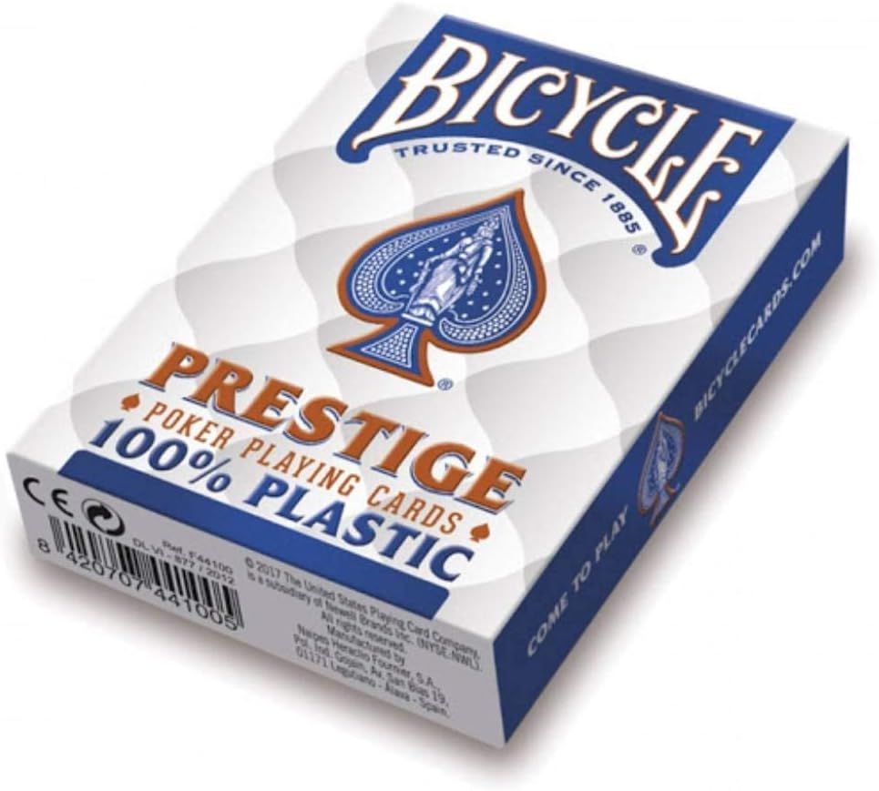 Игральные карты Bicycle prestige пластиковые синие