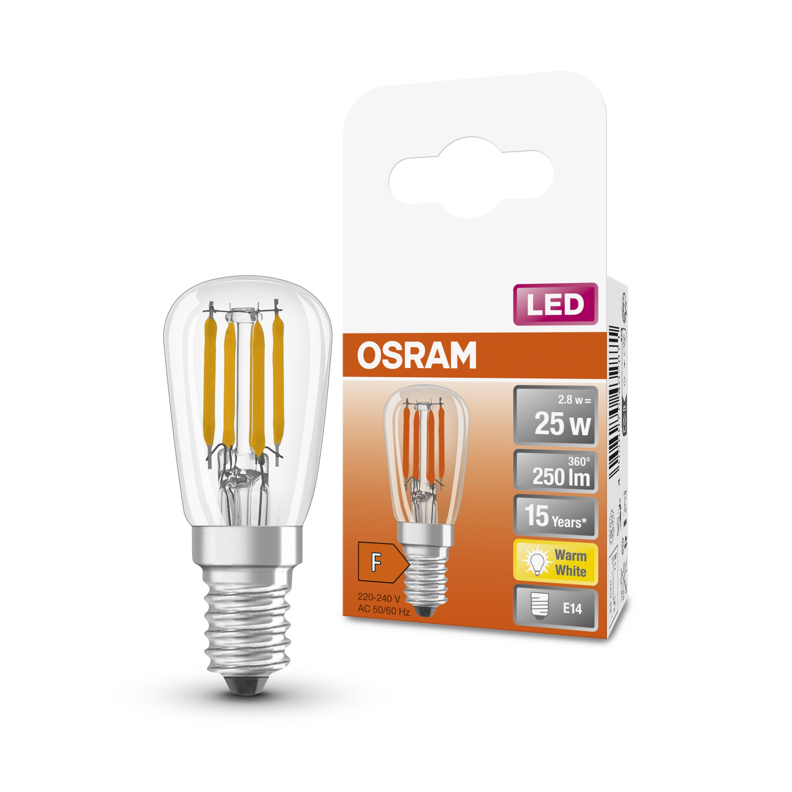 Светодиодная, Филаментная Лампа специальная OSRAM E14 Колба 250 Лм 2700 К -  купить в интернет магазине OZON (911188009)