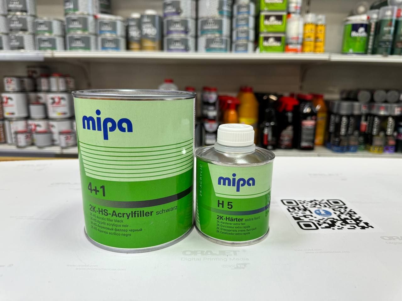 MIPA HS Грунт 4+1 Acrylfiller 1л. ЧЕРНЫЙ + отв. Н5 0.25л.