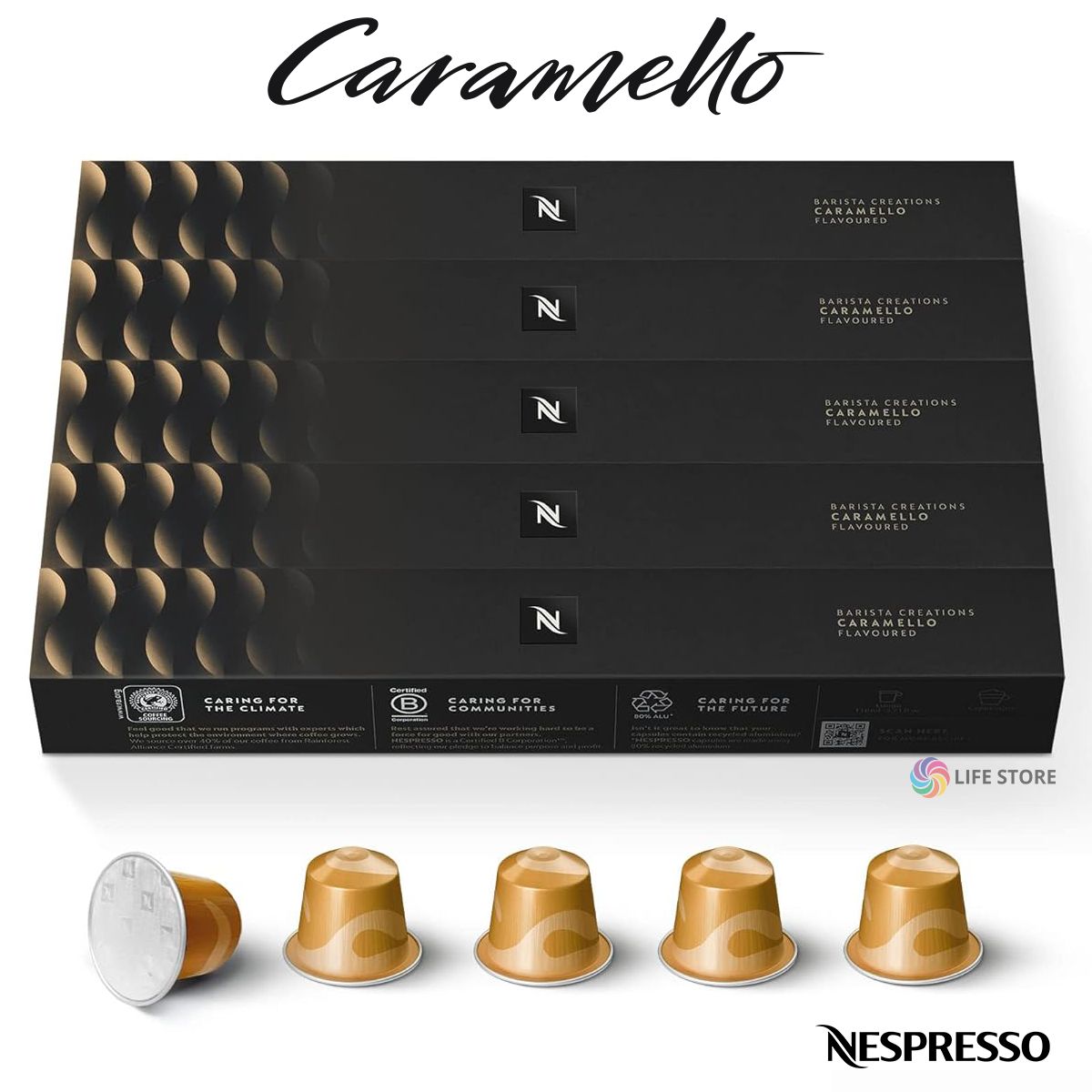 Кофе Nespresso CARAMELLO в капсулах, 50 шт. (5 упаковок)