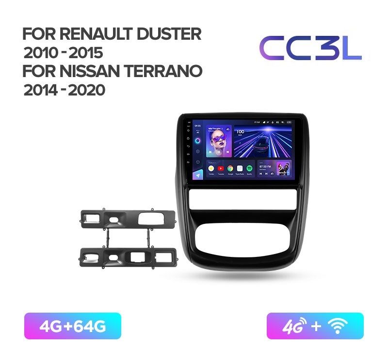 МагнитолаTEYESRENAULTDUSTER2010-2015г./NISSANTERRANO2014+г.CC3L4/64ГБAndroid10,8-ядерныйпроцессор,IPSэкран,DSP,4Gмодем,чип-усилительEN7388,радиочипSI4755