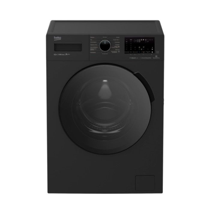 Beko Стиральная машина WSPE6H616A Загрузка 6.5кг, инверторный двигатель, обработка паром, 1200 об/мин, черный