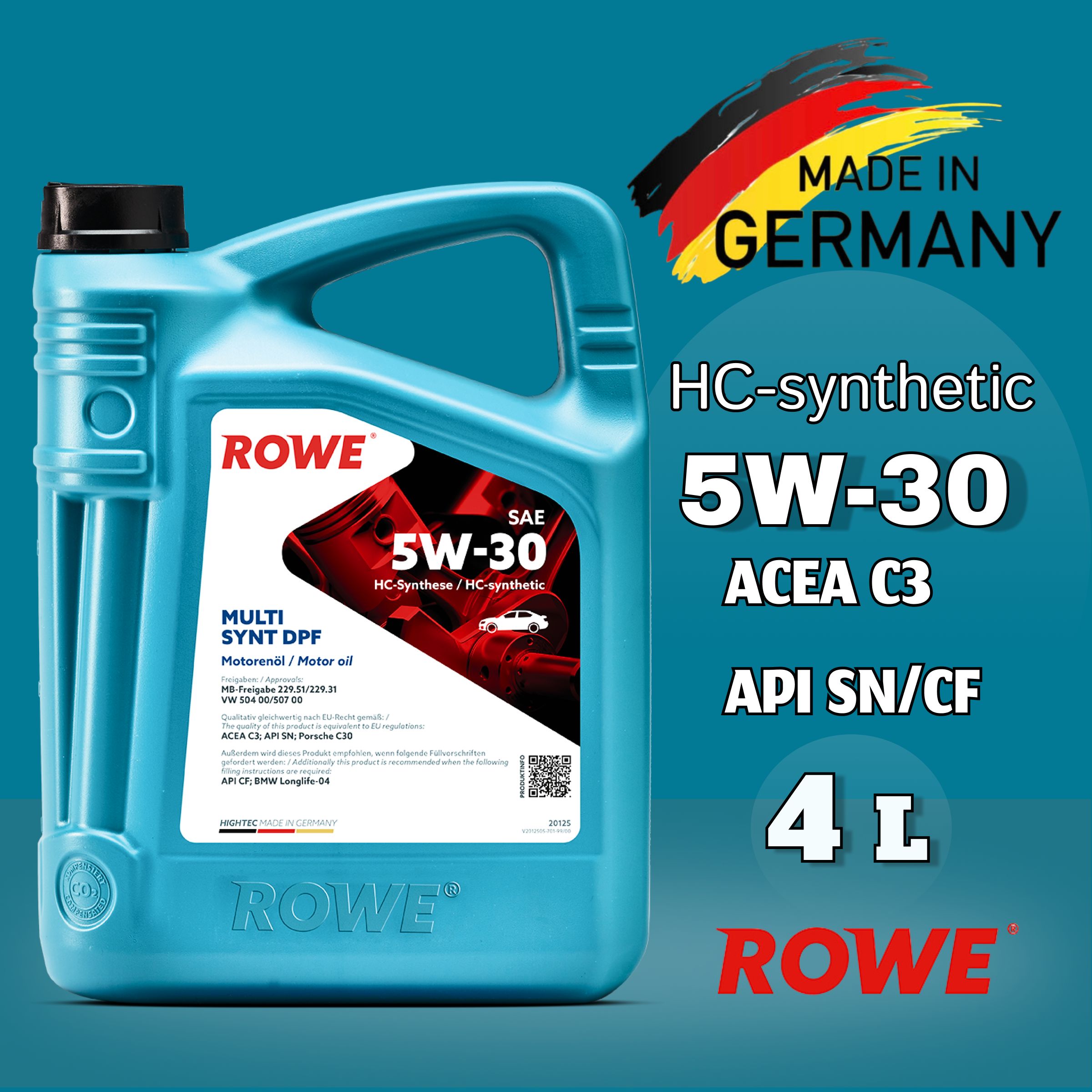 20148060099 Rowe моторное масло Hightec Multi Formula SAE 5w-50 60l 20148-0600-99.