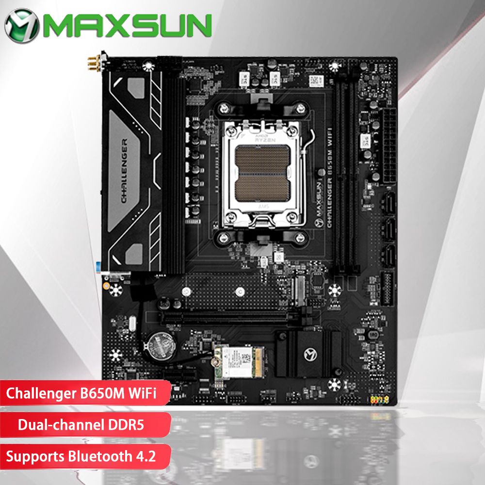 Maxsun challenger b450m. MAXSUN MS-Challenger b650m WIFI am5. MAXSUN MS-Challenger b450m