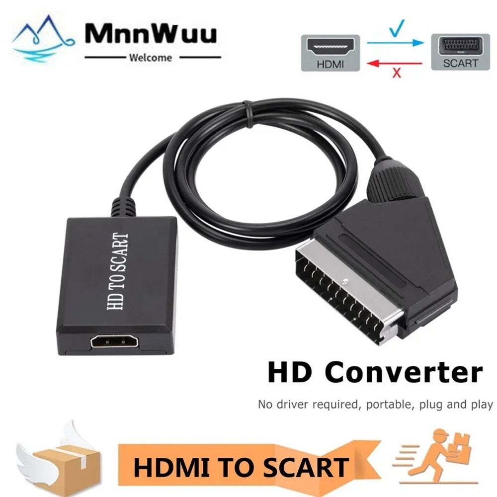 Конвертер активный SCART на HDMI, металл