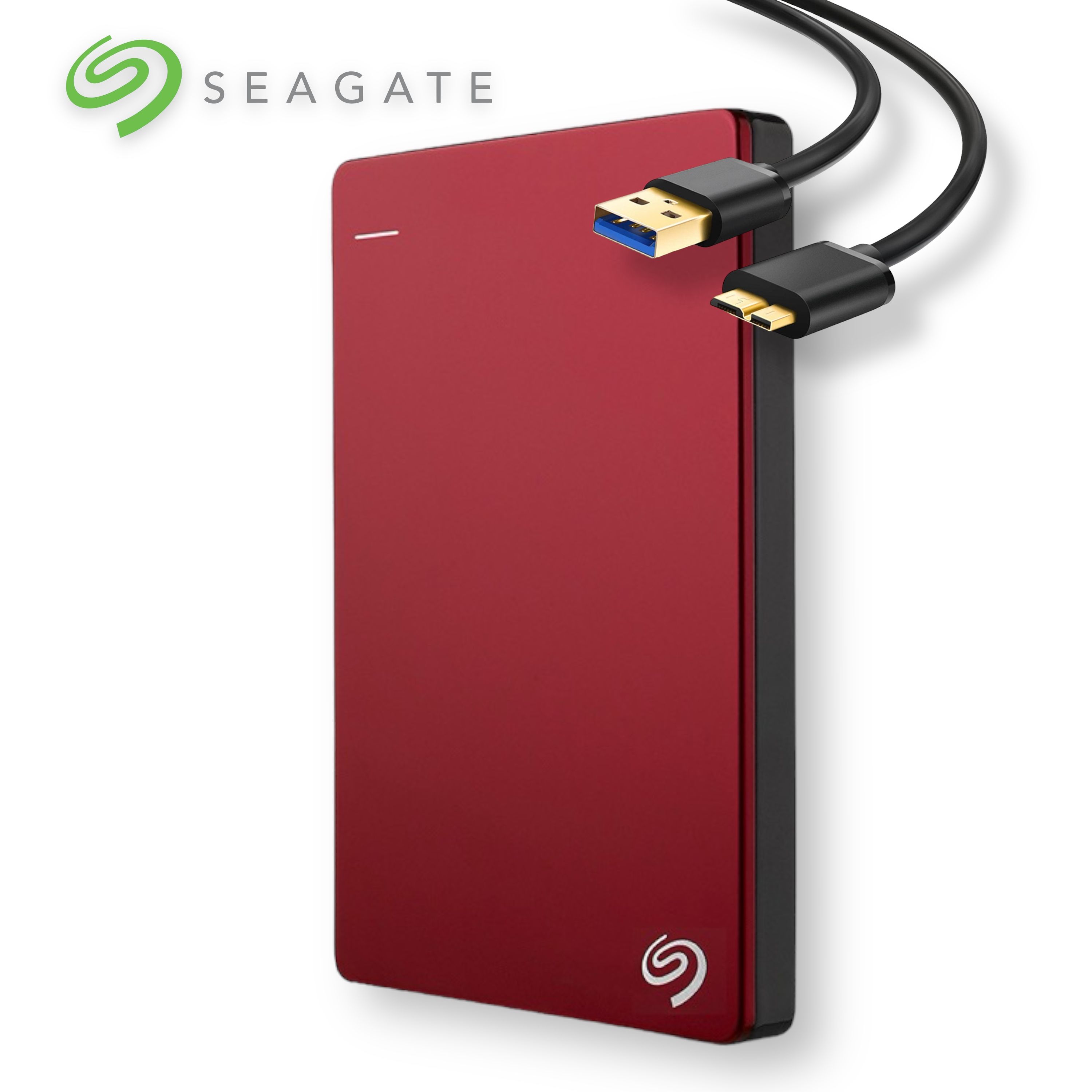 Seagate500ГБВнешнийжесткийдискSeagateBackupPlusSlimПортативныйнакопительHDD2.5(USB3.0),красный