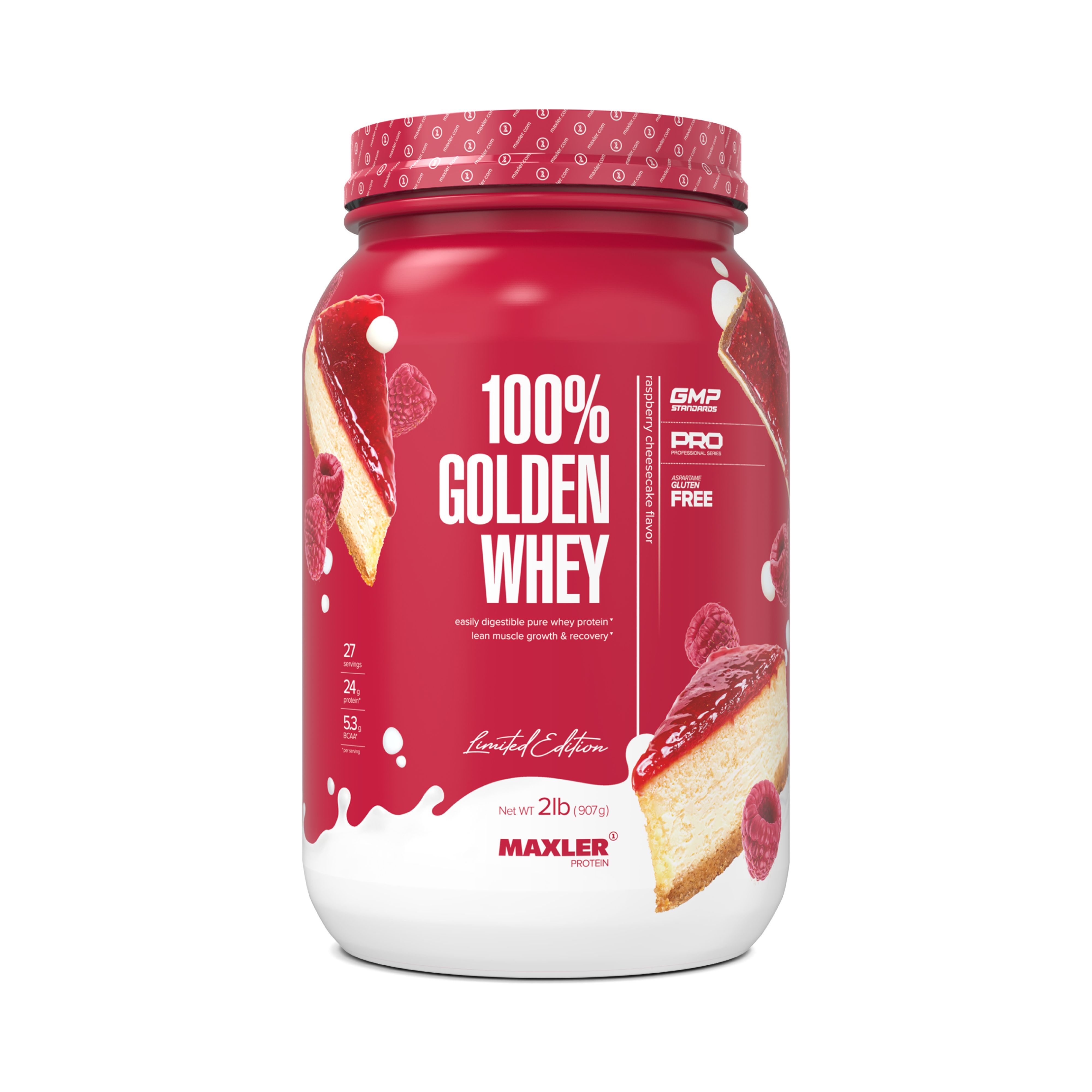 Протеин сывороточный Maxler 100% GOLDEN WHEY 907г Малиновый чизкейк -  купить с доставкой по выгодным ценам в интернет-магазине OZON (1339482123)