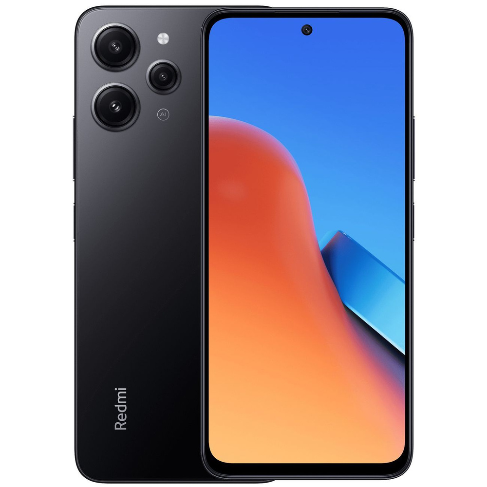 Xiaomi Смартфон Redmi 12 4/128GB Midnight Black 4/128 ГБ, черный