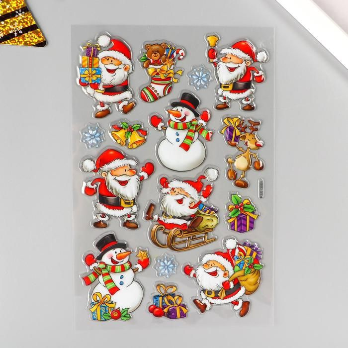 Новогодняя наклейка Room Decor "Дед мороз", 14х21 см (PSX1306) #1