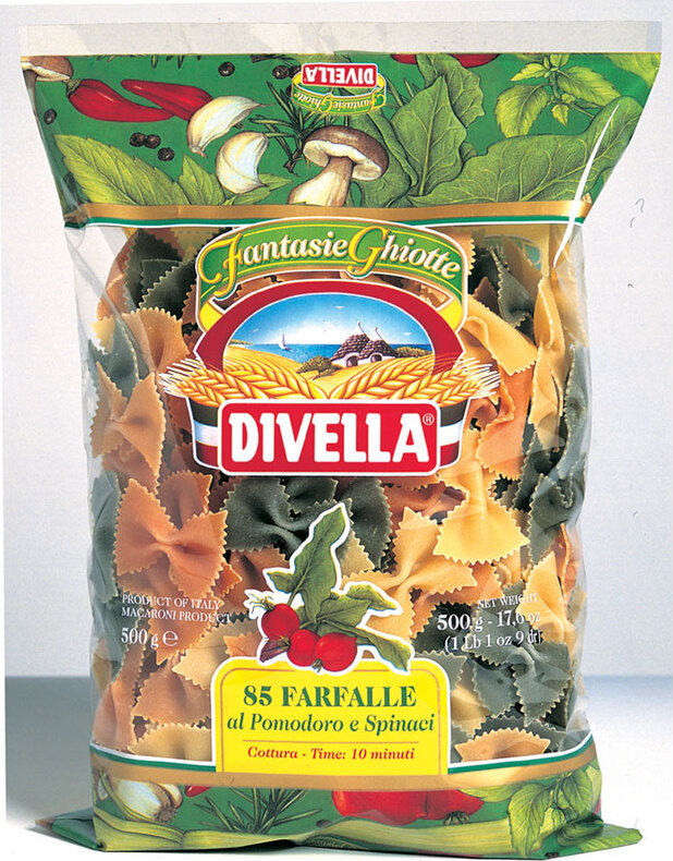 Макароны (паста) Divella/Италия Фарфалле/томаты и шпинат 500г. — купить ...