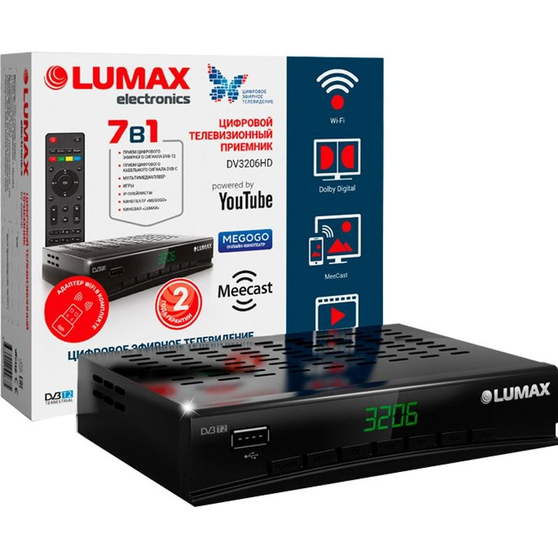 Ресивер цифровой LUMAX DV3206HD — купить в интернет-магазине OZON с ...