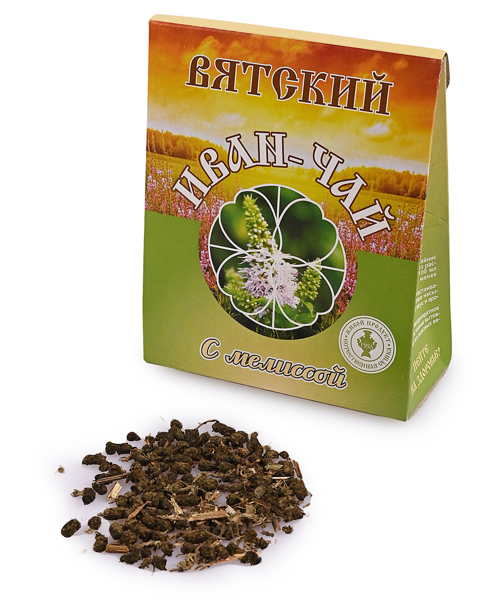Чайный напиток с мелиссой (50гр) Вятский Иван-чай ВИЧ-Чай-Мелис50 ...