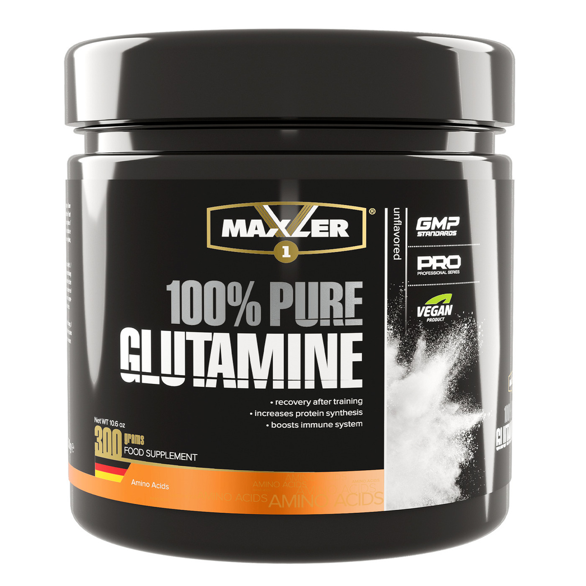 Аминокислота Maxler 100% Pure Glutamine ( 100% Глютамин ), 300 гр ...